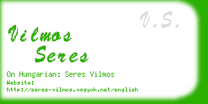 vilmos seres business card